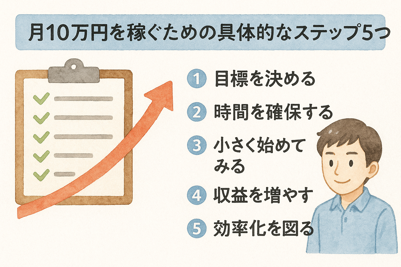 月10万円を稼ぐための具体的なステップ5つ