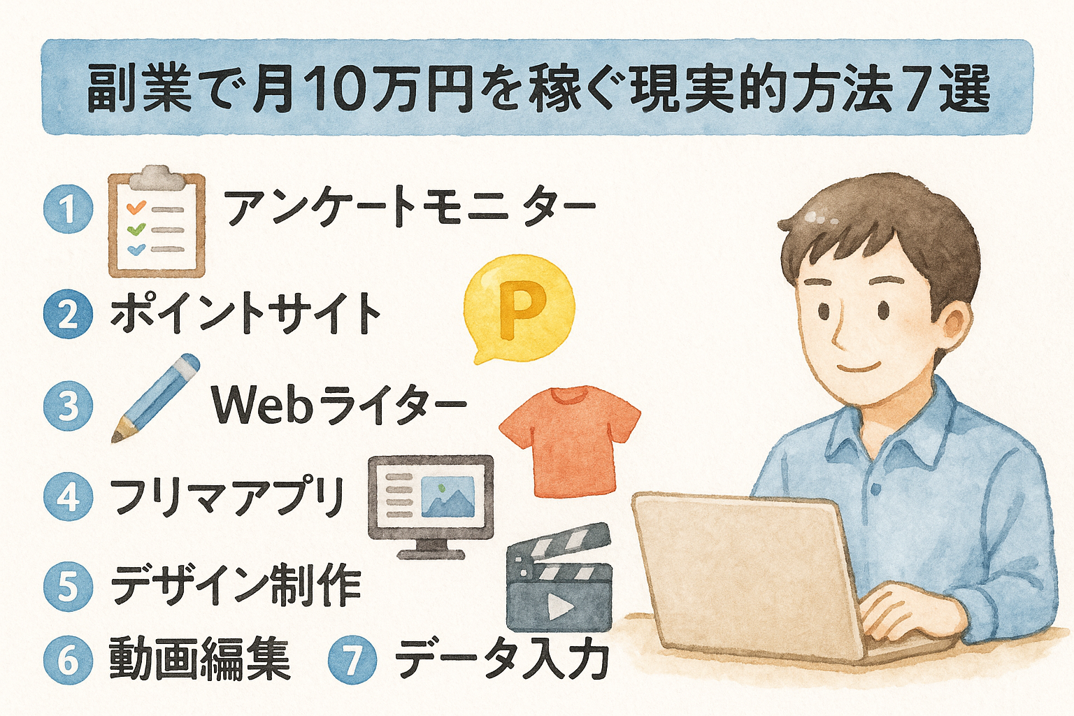 副業で月10万円を稼ぐ現実的な方法7選